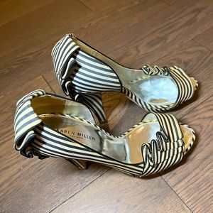 Striped Black and White Karen Millen shoes